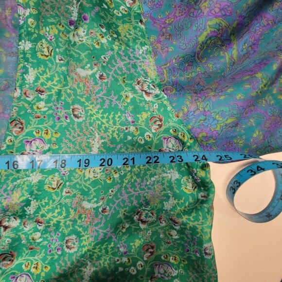 Custom Made Silk Top Bolero Blazer Short Jacket Butterfly Sleeves Size L/XL - Picture 11 of 16